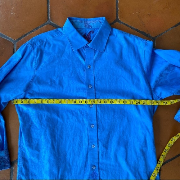 Robert Graham Shirt Men XL Floral flip cuff Print Contrast Preppy Going Out Club - Picture 9 of 9